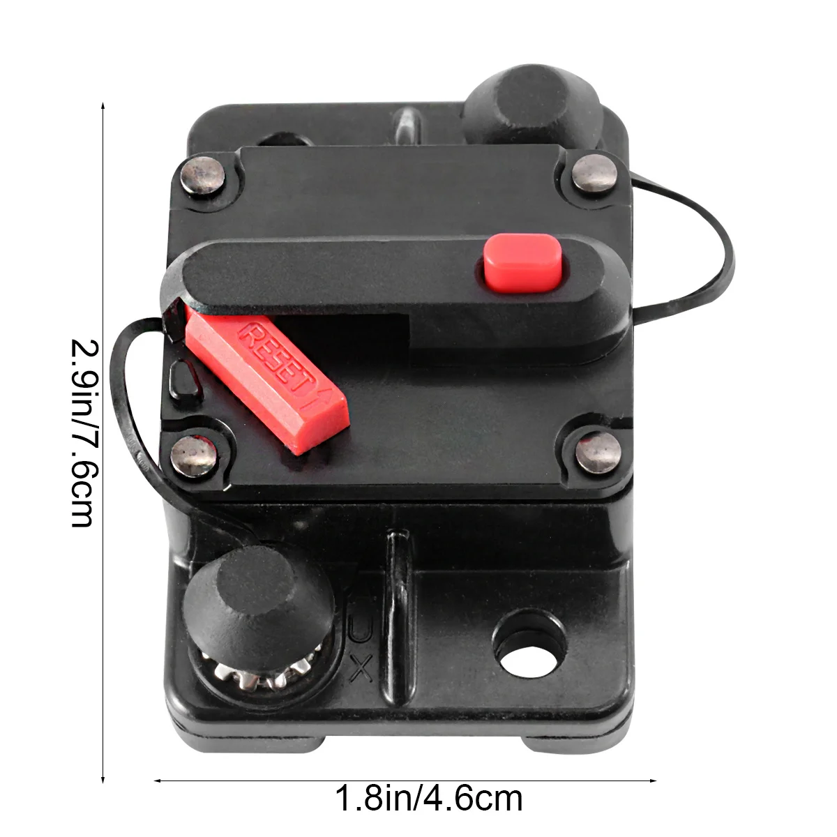100A دليل إعادة تعيين قطاع دارة عالية أمبير مقاوم للماء المزدوج مسمار الأسود الأجهزة الكهربائية حماية السفينة 100A قطاع دارة