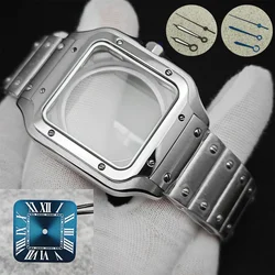 Square Watch Case 38mm NH35 Case Set 316L Steel Watch Repair and Modification Parts for NH36 4R36 Automatic Movements NH36 Watch