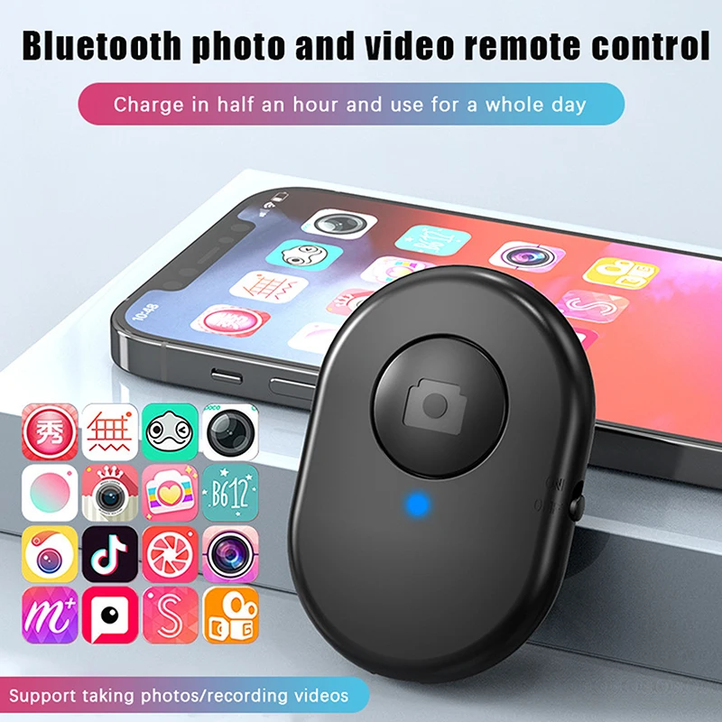 Mini Wireless Rechargeable Self-timer Bluetooth-Compatible 4.0 Selfie Stick Shutter With Switch Button Selfie Controller-F(x)