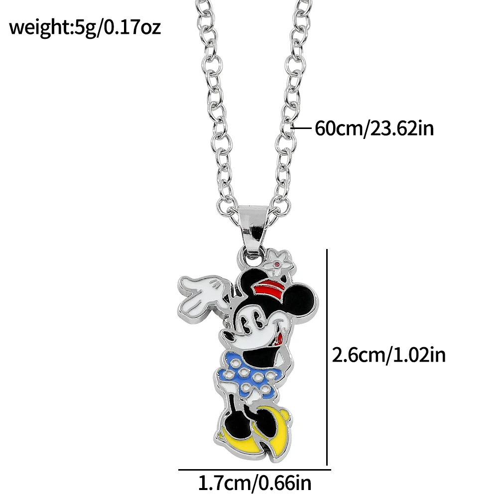 ديزني ميكي ميني ماوس قلادة قلادة عصرية هدية سلسلة الترقوة فتاة حلوة ولطيفة