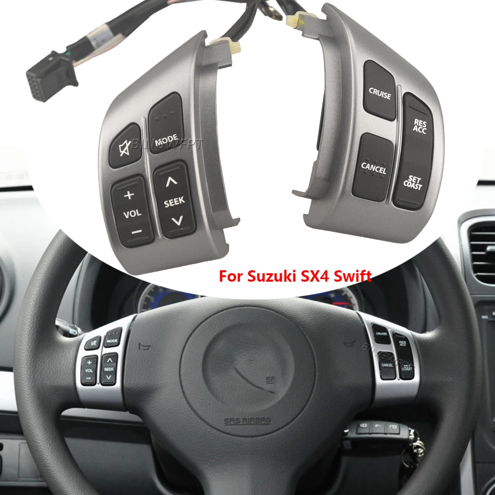 

Оригинальные автомобильные переключатели для Suzuki SX4 2,0 2010 2011 2012 Swift, кнопка рулевого колеса, круиз-переключатель, аксессуары с красной подсветкой