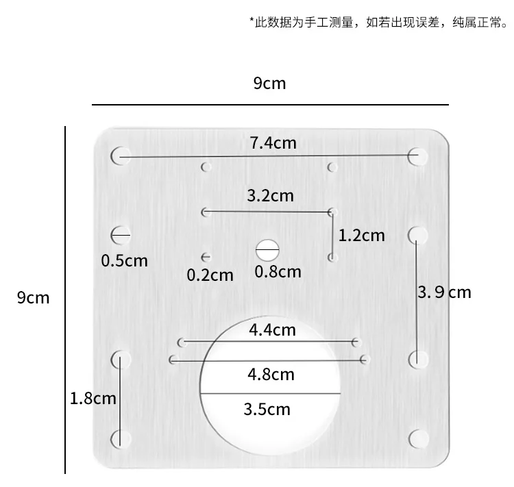 Hinge Repair Plate Brushed Stainless Steel Cabinet Hinge Fixing Plate Bracket Kit with Mounting Screws Door Hardware