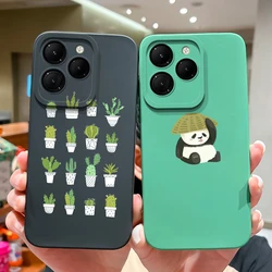 Case For Infinix Hot 40 Pro Back Cover Cute Astronaut Matte Liquid Shockproof Soft Silicone For Infinix Hot 40i 40 i Fundas Capa