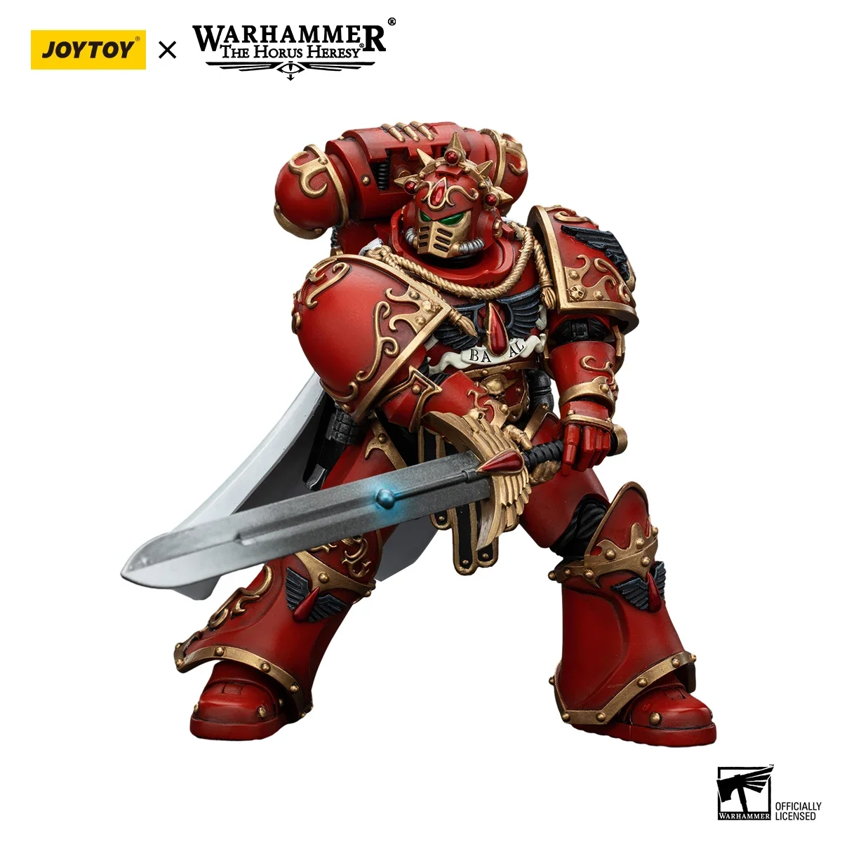 JOYTOY Warhammer 40K Horus Heresy 1/18 ตัวเลขการกระทําอะนิเมะ 12.4 ซม.Blood Angels Legion Praetorพร้อมใบมีดพารากอนของเล่น