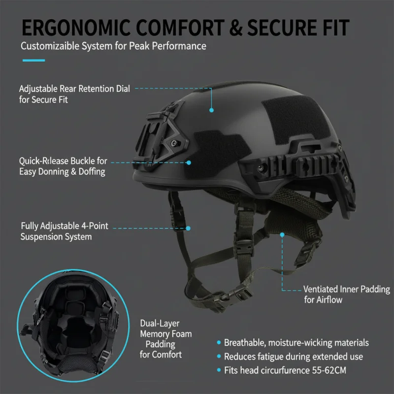 

Wendy Helmet 3.0 Thickened Tactical Airgun Safety Ballistic Helmet Adjustable Outdoor Hunting Sports Cycling Helmet Equipment