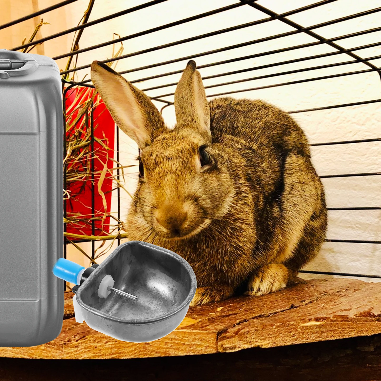 

6Pcs Rabbit Water Bowl Automatic Drinking Feeder Hanging Water Dispenser Small Cage Accessory Rabbit Waterer Drinking Bowl