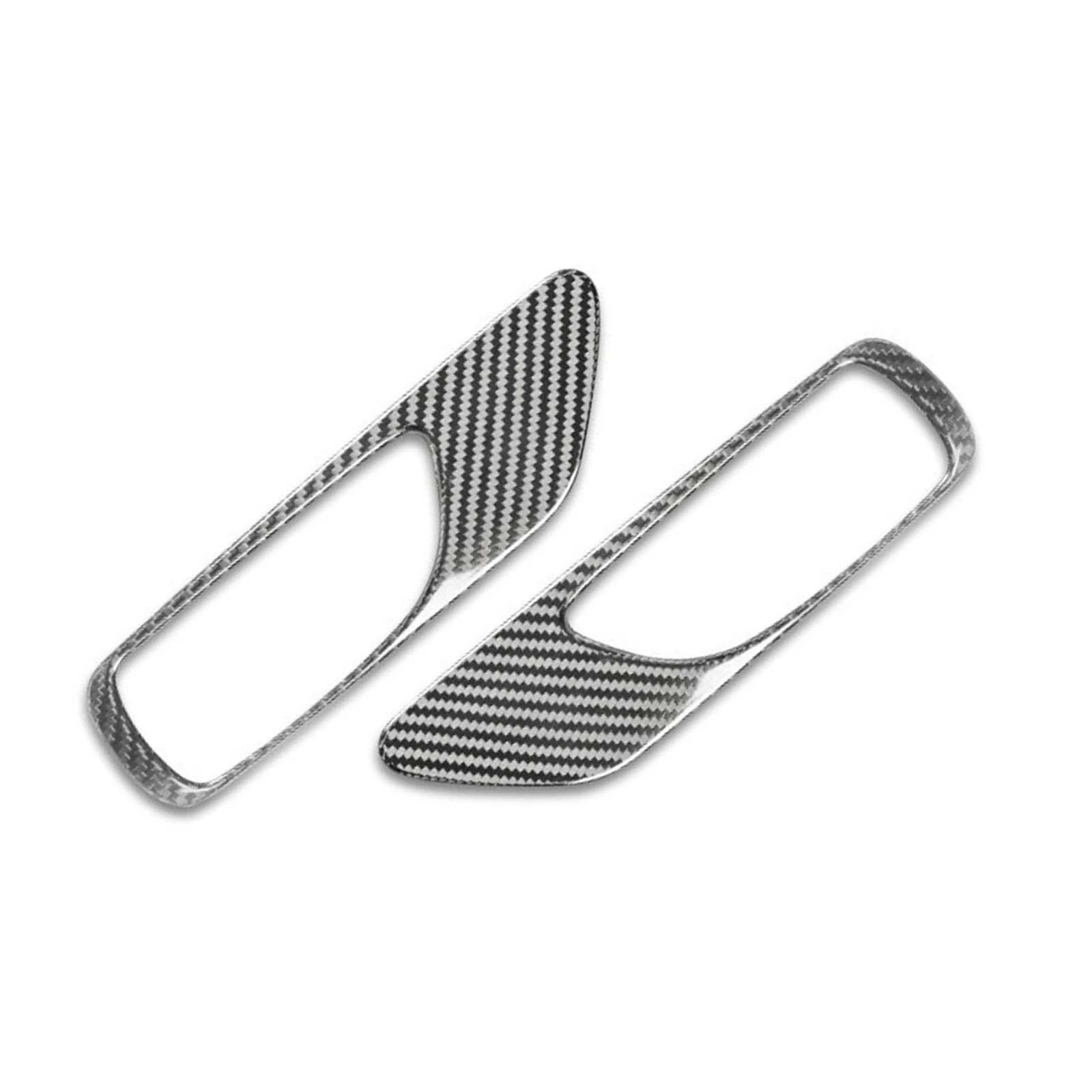 For Lexus RC300 350 200T 2014-2021 2PCS/1Set Inner Door Handle Bowl Frame Trim Real Carbon Fiber