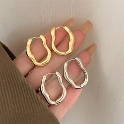 Adolph Trending Metal Geometry Hoop Earring Fashion New Design Irregular Minimalist Earrings for Women Fashion Jewelry Gift 2023