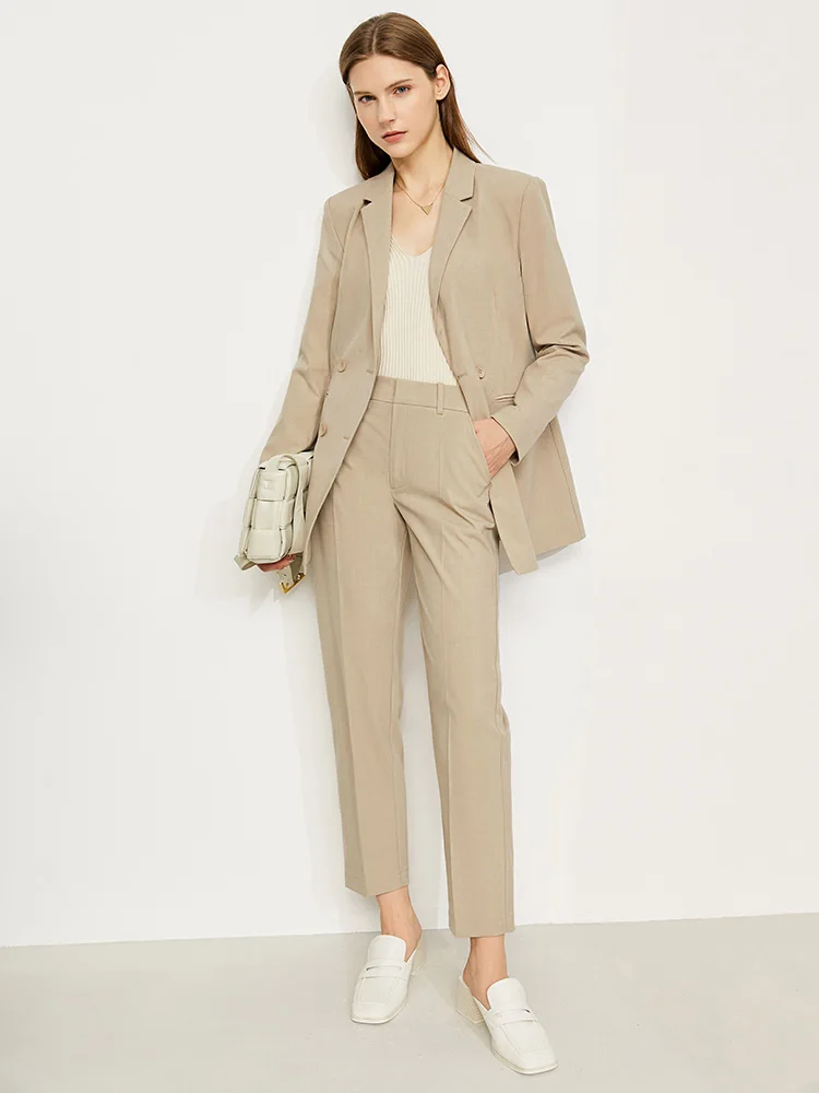 Amii Minimalism Office Lady Blazers Sold Separately Women Jacket Coat High Waist Pants Women's Suit Pants Female Coat 12260075