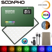 SOONPHO P10 LED RGB Video Light Professional CRI 97 Photographic Lighting 2500K-8500K Bi Color For Photo Studio Portable Lamp