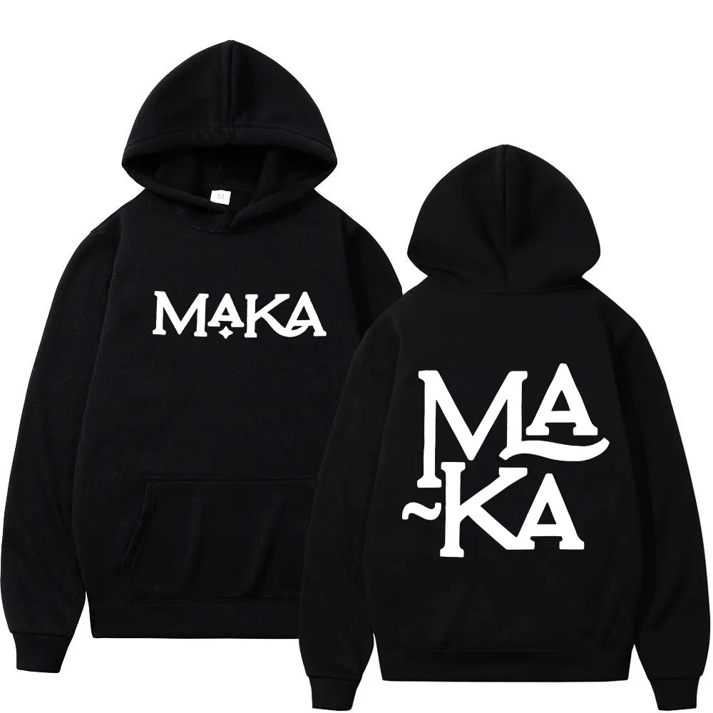 

Толстовки с логотипом рэпера Maka Merch, мужская и женская одежда, модные толстовки с капюшоном в стиле хип-хоп, эстетичная винтажная толстовка большого размера унисекс