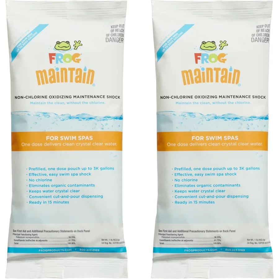 

FROG Maintain for Swim Spas - Шок без хлора для использования с спа-салоном для плавания FROG @Ease Floating System - Пакеты с одной дозой для Eas