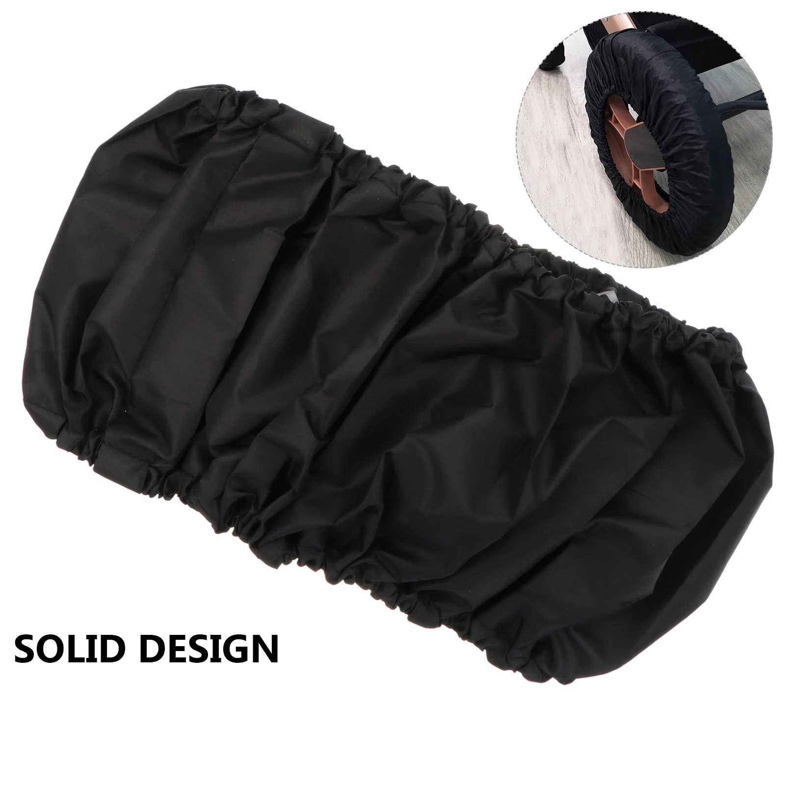 

4pcs Baby Stroller Wheel Covers Tire Protectors Pushchair Universal Accessories Black Travel Waterproof Dustproof Foldable Easy