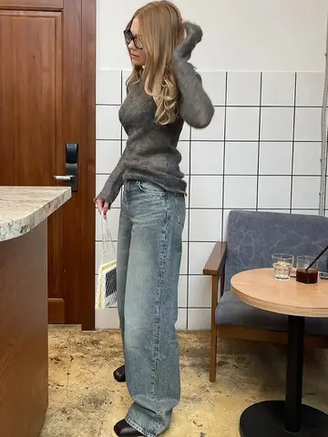 Fantoye Knitted Sexy See Through Pullover Women Sweater Gray Long Sleeve Round Neck Sweater Autumn Slim Casual Party Streetwear