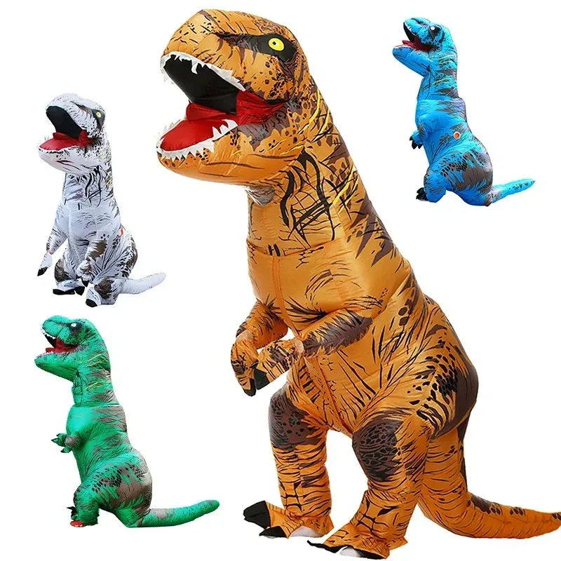 

Halloween Mascot T-Rex Dinosaur Inflatable Costume Cartoon Doll Props For Adult Kid Cosplay Christmas Funny Suits Aa1