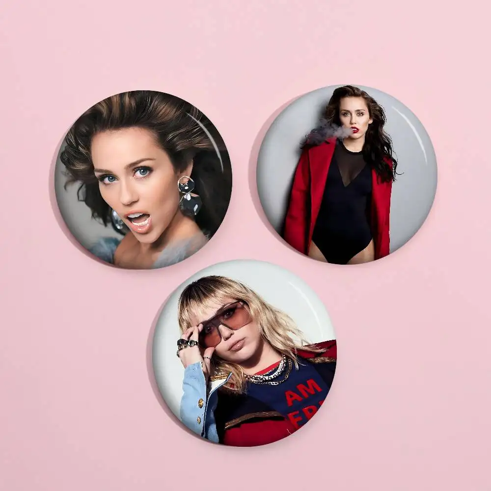 Singer Miley Cyrus Cute Series Pins Funny Badge Interesting Cartoon Animals Brooches Backpack Clothes Gift Accessory