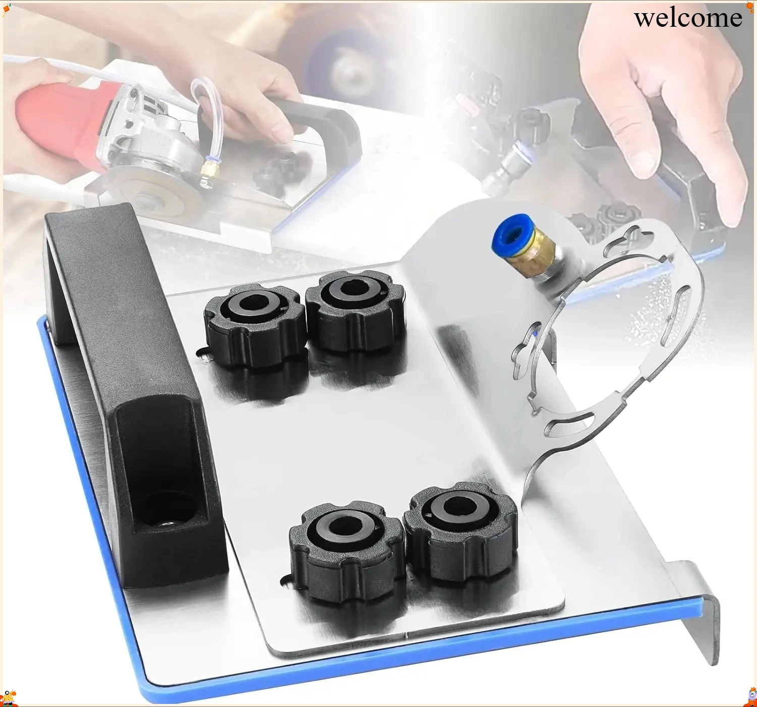 

Angle Grinder Stand Tile 45° Chamfer Cutting Special Cutting Bracket Angle Grinding Fixed Holder Tile Chamfer Angle Grinder Tool