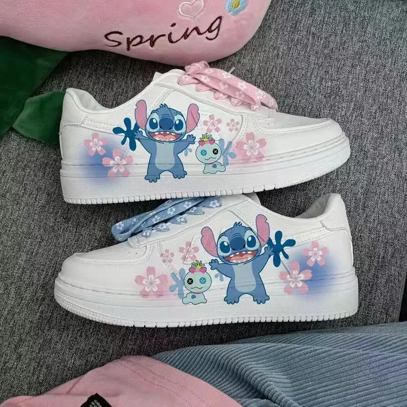 Disney Girls Stitch Prinzessin süße Freizeit schuhe rutsch feste Sportschuhe mit weichem Boden für Mädchen Geschenk