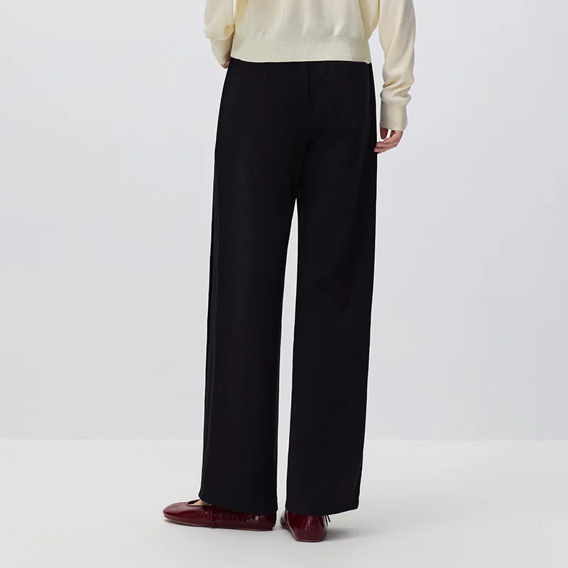 Semir Women Pants HighWaist Solid Wide Leg Loose Fit 2026 Autumn Minimal Leg Lengthening Urban Casual Everyday Trousers