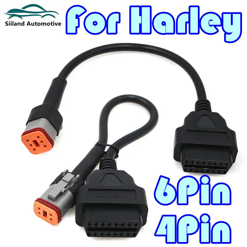 

Мотоциклетный кабель OBD2 удлинитель мотоциклетный диагностический кабель для Harley 4Pin 6Pin адаптер диагностического сканера