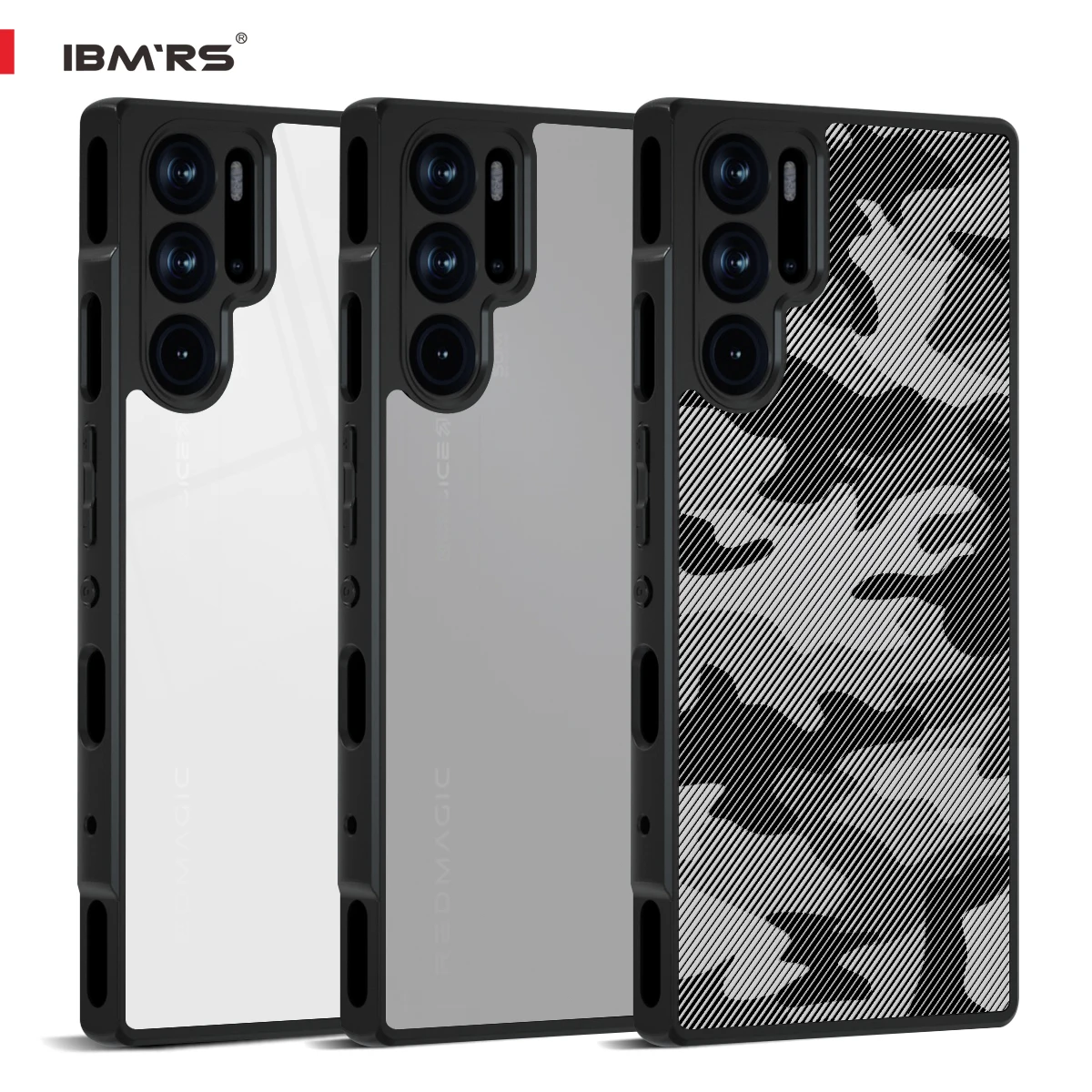 

IBMRS for nubia Red Magic 9 Pro 9 Pro+ Case, PC+TPU Hybrid Camouflage Camo Pattern Gaming Rugged Heat Dissipation Cover