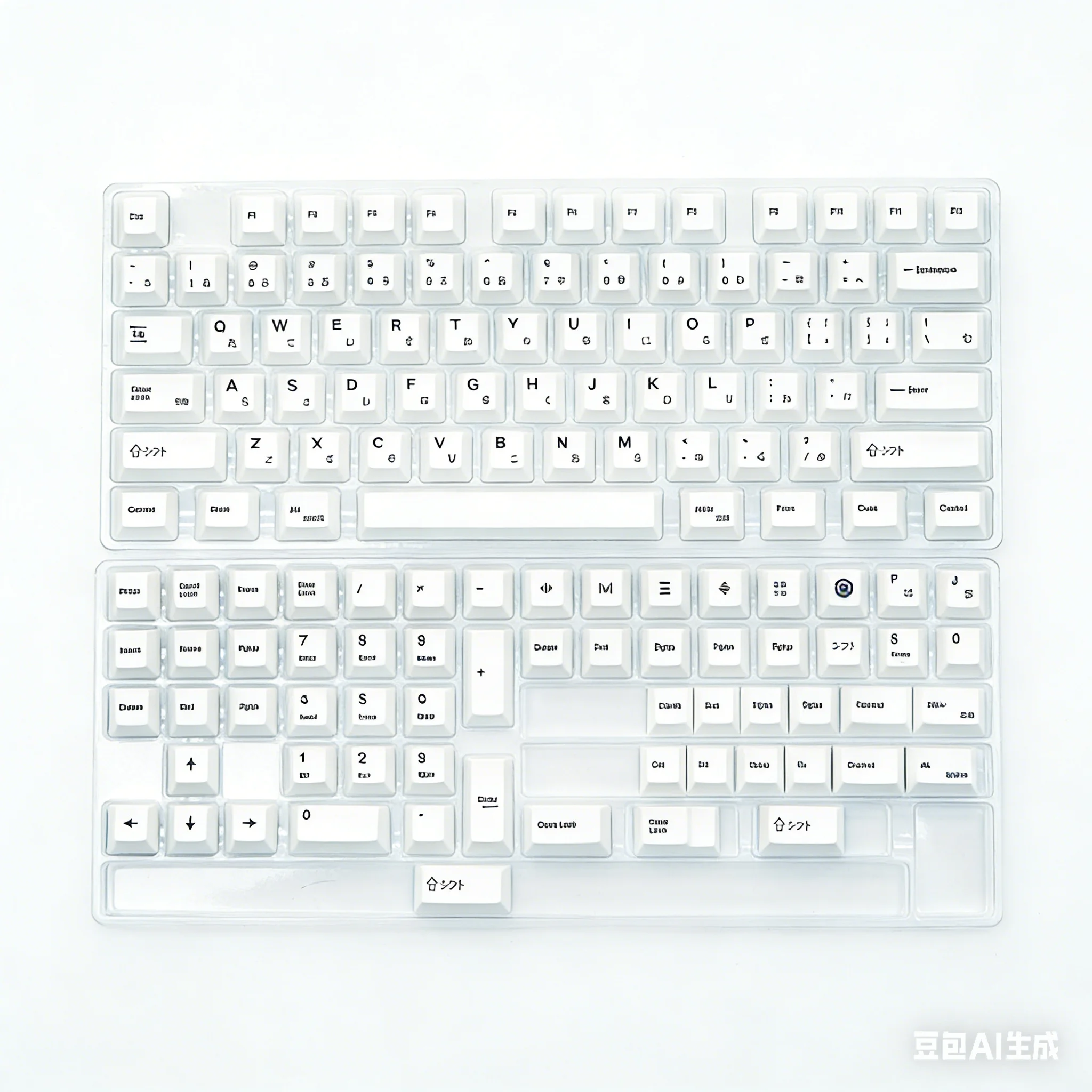 Minimalist White Japanese Keycaps For Mechanical Keyboard Cherry Profile Dye Sub PBT Suit for 61 68 75 84 87 98 AULA F75 Ajazz