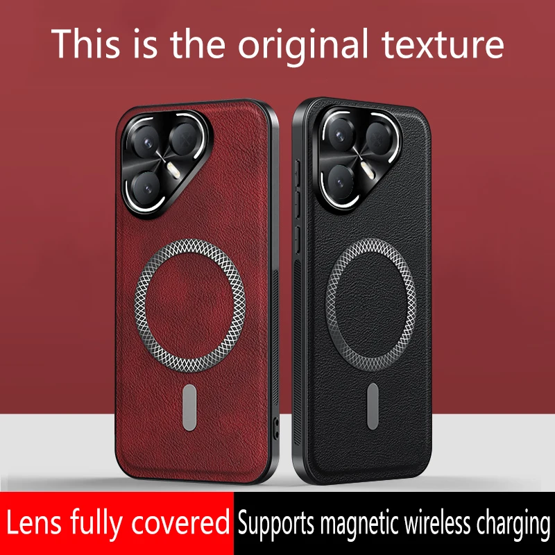 PU Leather Wireless Charging Case For Tecno pova 7 5G 7pro M