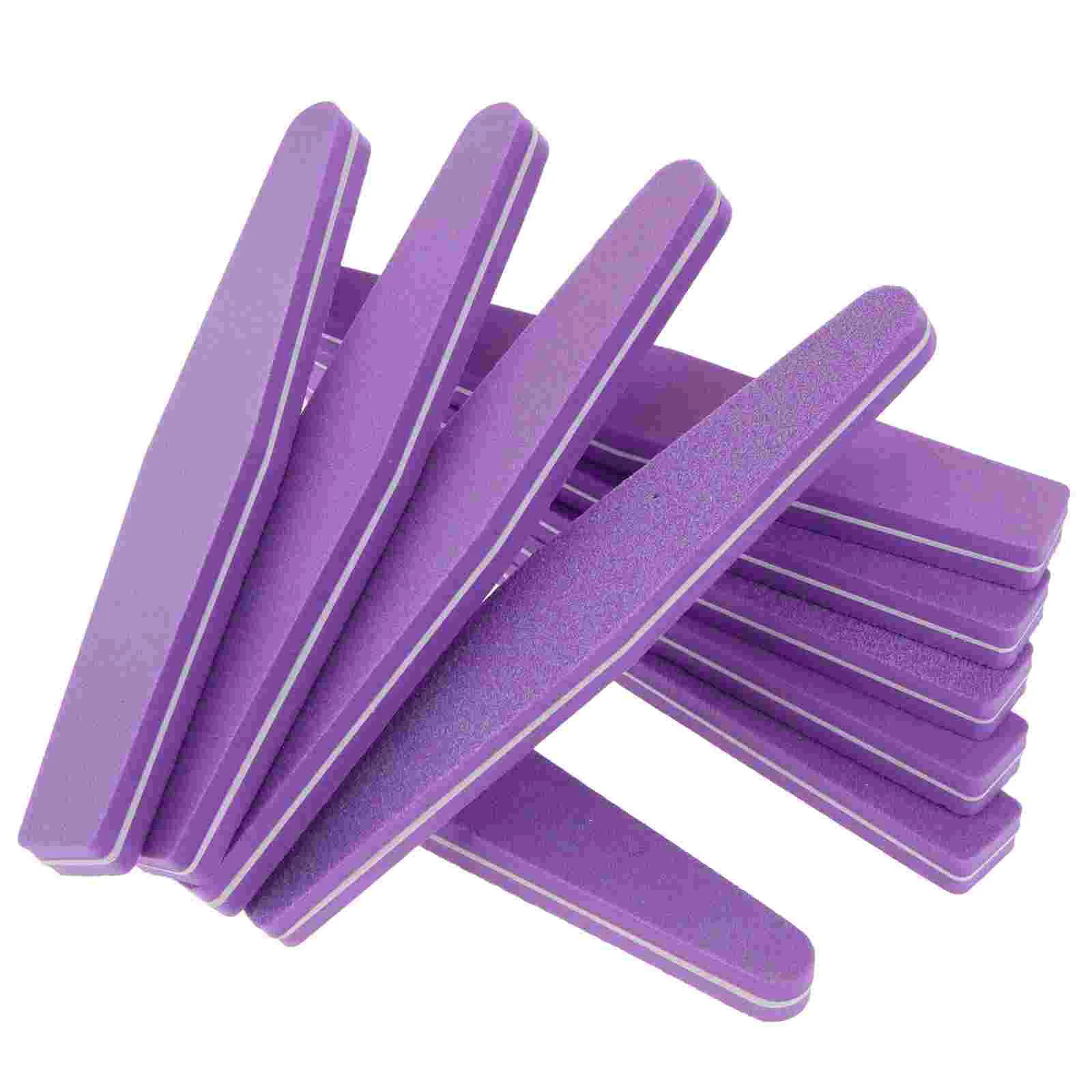 10 Pcs Manicure Kit Double-sided Nail File Buffer Polishing Block Colorful Files Women Baby Printing