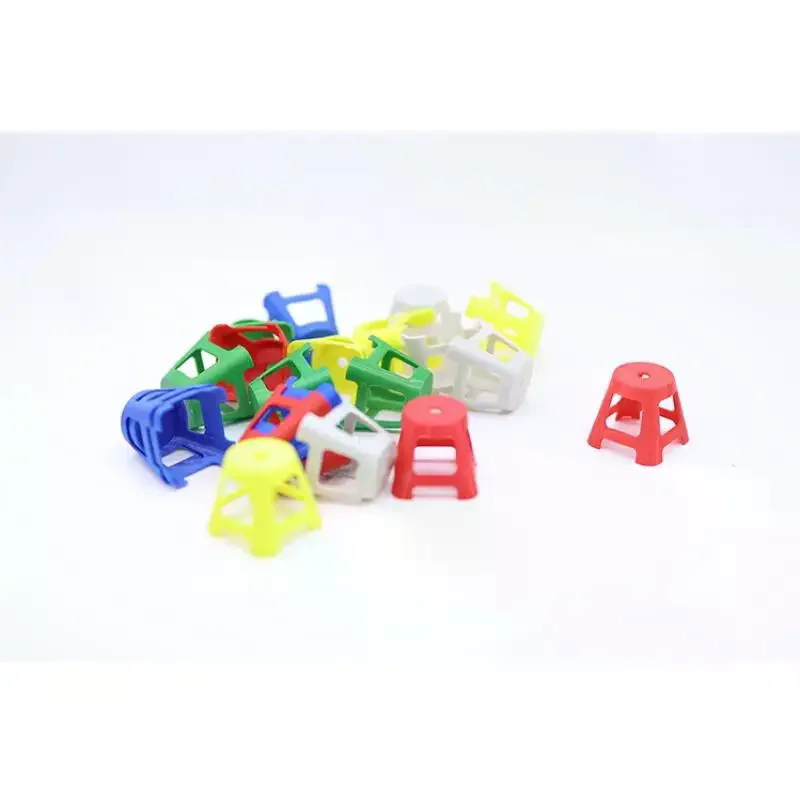 5 pçs simulação mini bancos de plástico pequenas cadeiras modelo 1/12 casa de bonecas conjunto de móveis decoração de casa de bonecas fingir jogar brinquedo para crianças