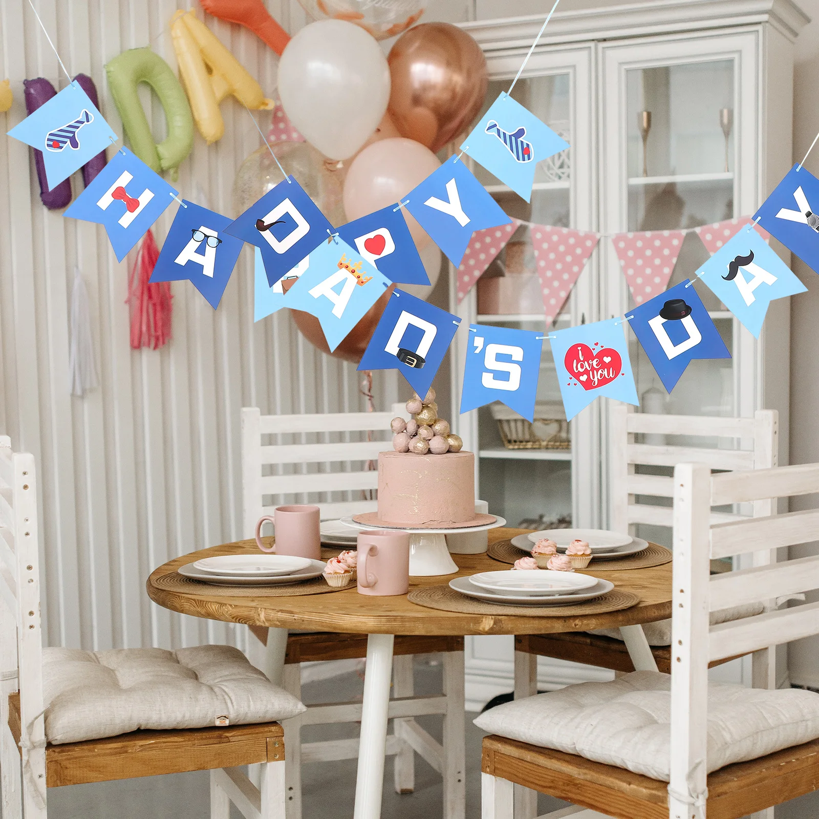 

Father's Day Decoration Set Decorations for Party Banner Happy Supplies Balloon