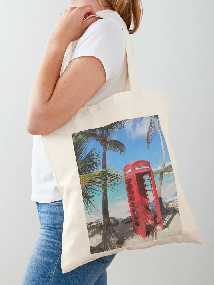 Red phone booth Tote Bag Shopper bag Canvas bag Canvas Tote