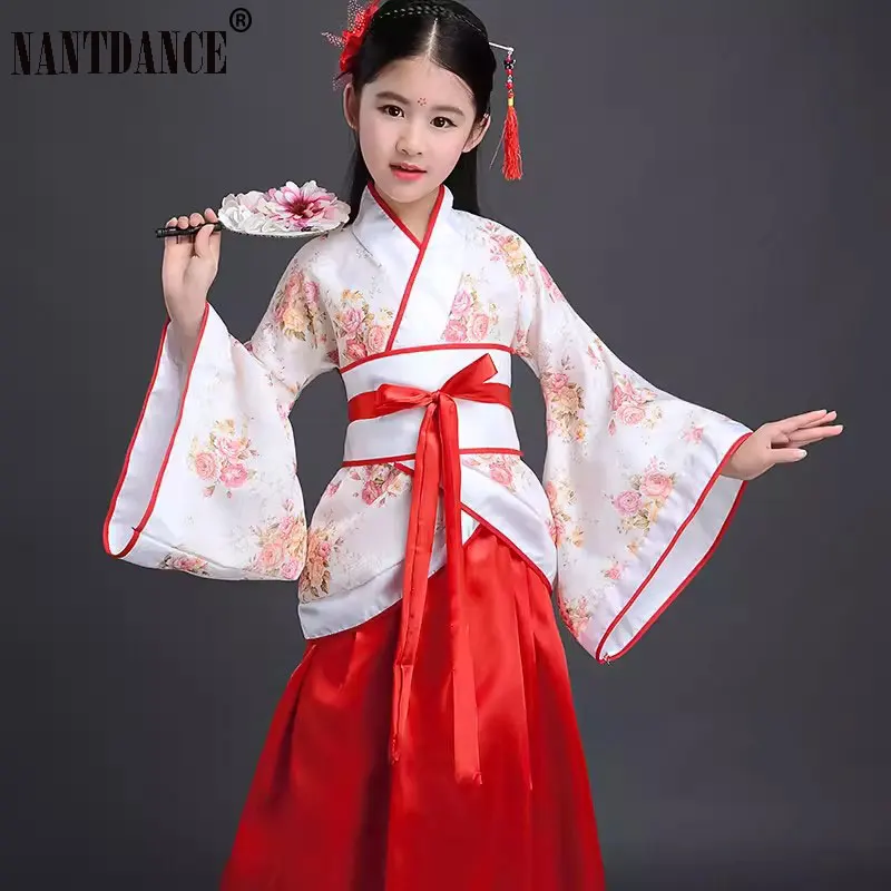 Kostüm Mädchen Kinder Kimono traditionelle Vintage ethnische Fan Studenten Chor Tanz Kostüm japanische Yukata Kimono-Stil