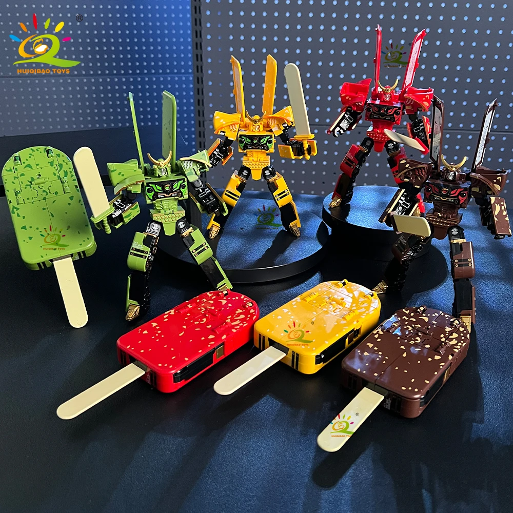 HUIQIBAO Juego de juguetes robot de helado transformable 2 en 1, diseño coleccionable, decoración de escritorio, regalo de cumpleaños perfecto para adultos