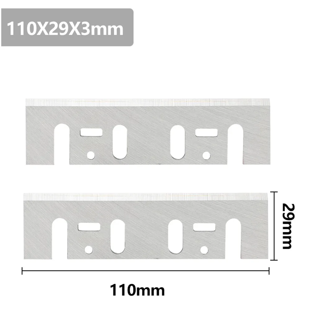 

Power Tools ElectricPlaner Blade 110mm 110x29x3mm 1911B/1912B/1002BA 2pcs Electric Professional Silver Brand New