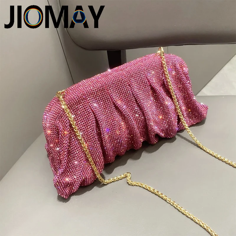 JIOMAY Banquet Rhinestone Purse Elegant And Versatile Evening Bag Luxury Designer Bags Fashion Tote Bag Cloud Water Diamond Bag