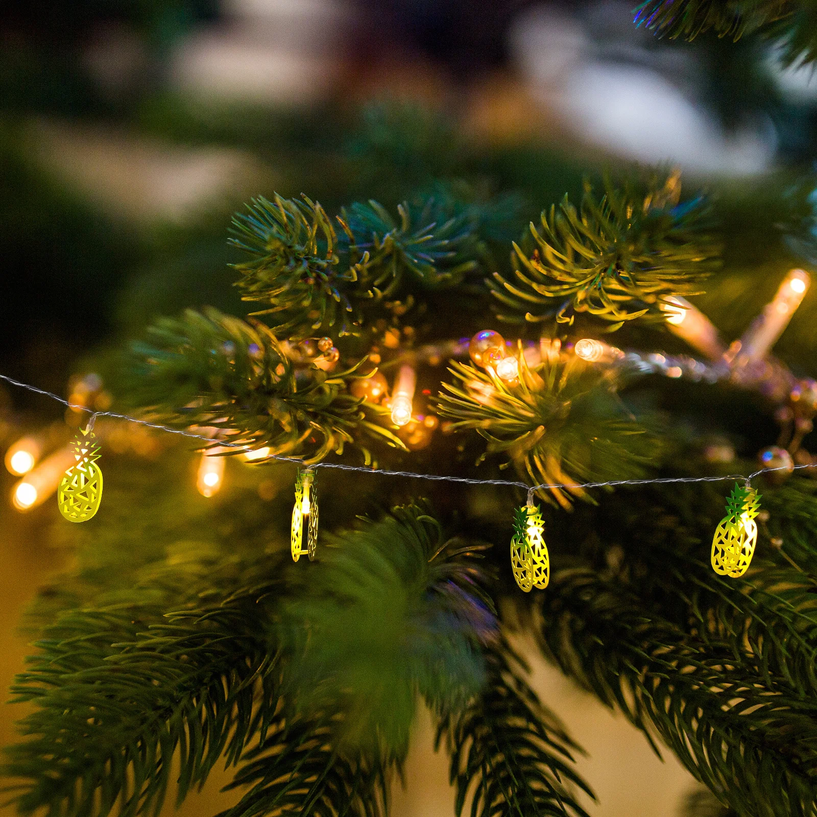 Lampki LED w kształcie ananasów, dekoracja na imprezę, do ogrodu, na zewnątrz, do sypialni, świąteczna dekoracja, girlanda świetlna z ananasami.