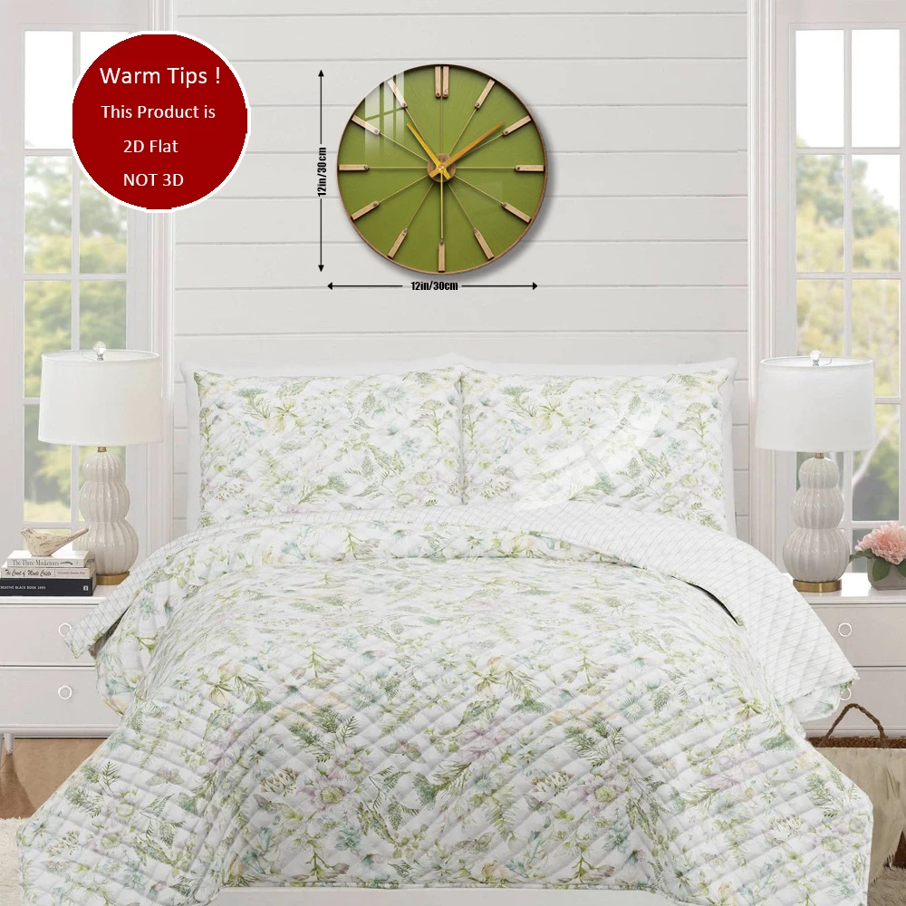 Tempered Glass Wall Clock Green Circular Wall Clock Suitable For Wall Decor or Tabletop Display Anywhere