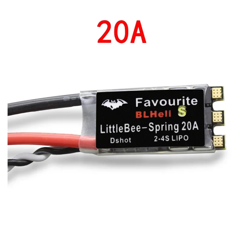 10 PCS FVT Little Bee BLHeli-s SPRING 20A / 30A Brushless ESC 2-6S Supports Mulitshot DSHOT Oneshot42 OneShot125 Multicopter