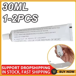 Kit de parche de tubo de pegamento de reparación inflable, adhesivo de PVC, Kit de reparación de vinilo multiusos, líquido adhesivo de reparación de barcos inflables, 30ml