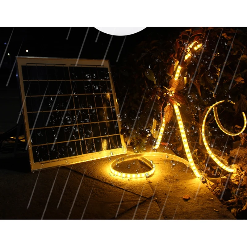 Strisce luminose solari Stringa luminosa per esterni Decorazione del giardino di Natale Ghirlanda stradale solare