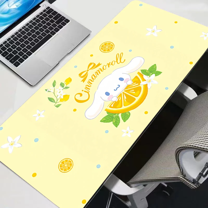 

Large 90x40cm Mouse Pad Cinnamoroll Office Desk Mats xxl Gaming Designed specifically Accessories MousePads Laptop Keyboard Mat
