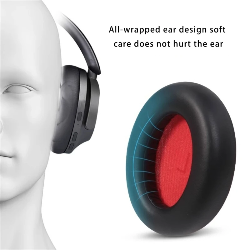 1Pair Replacement Soft Ear Pad Ear Cushions Cover For 1MORE SonoFlow Headphones Sponges Earmuffs Headsets Sleeve