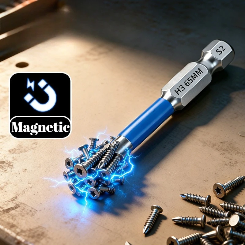 3/5 Stück S2 Stahl Sechskant-Schraubendreher-Bits 1/4 Zoll Sechskantschaft 65mm Magnetische Sechskant-Schraubendreher-Bits Schraubenschlüssel Werkzeuge DIY Bohrwerkzeuge – Detail 5