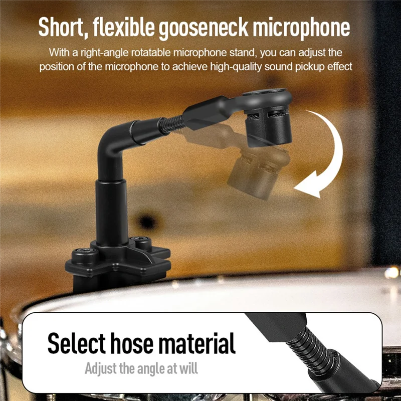 XSXS-Cardioid Tom Snare Drum ميكروفون أداة ميكروفون لأداة الطبل الاحترافية لالتقاط الموسيقى