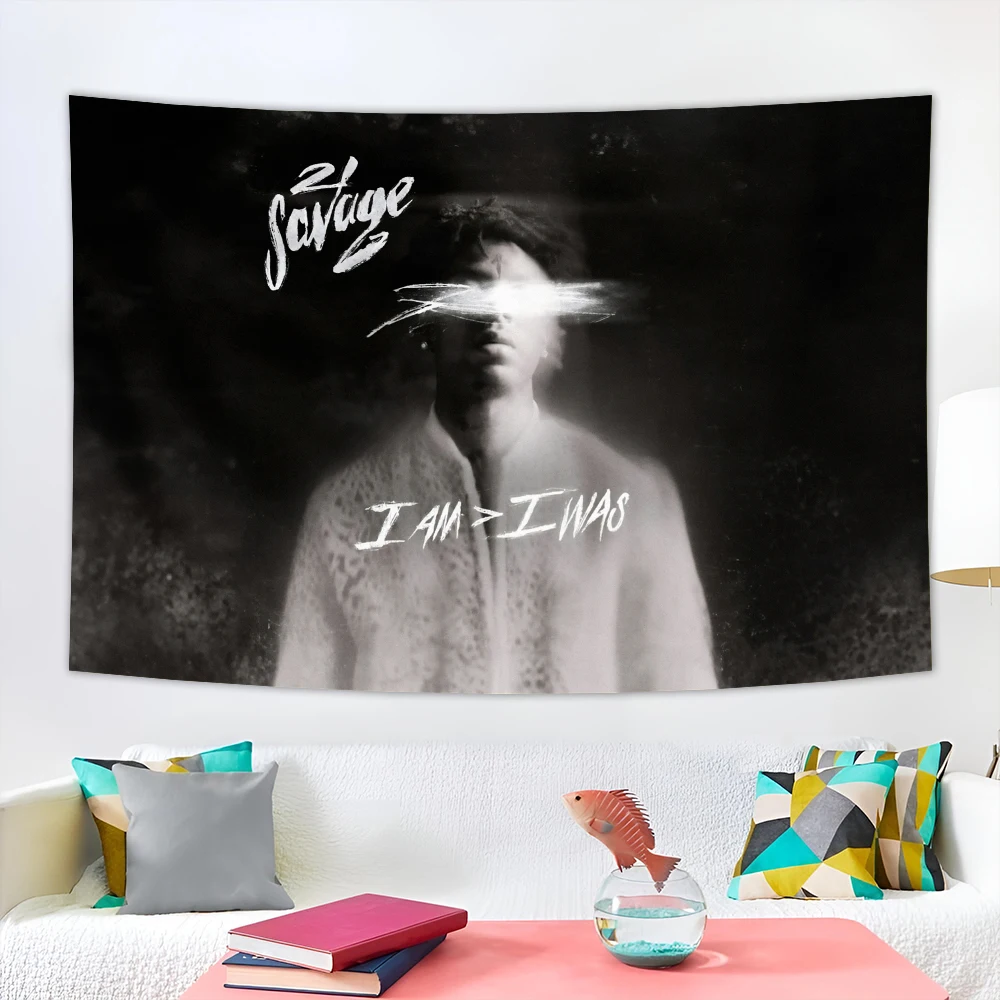 90X150CM Hip hop 21 Savages Flag i am ＞ i was Double penetration Classic Music Bedroom Decor Wall Hanging Tapestry Room Decor