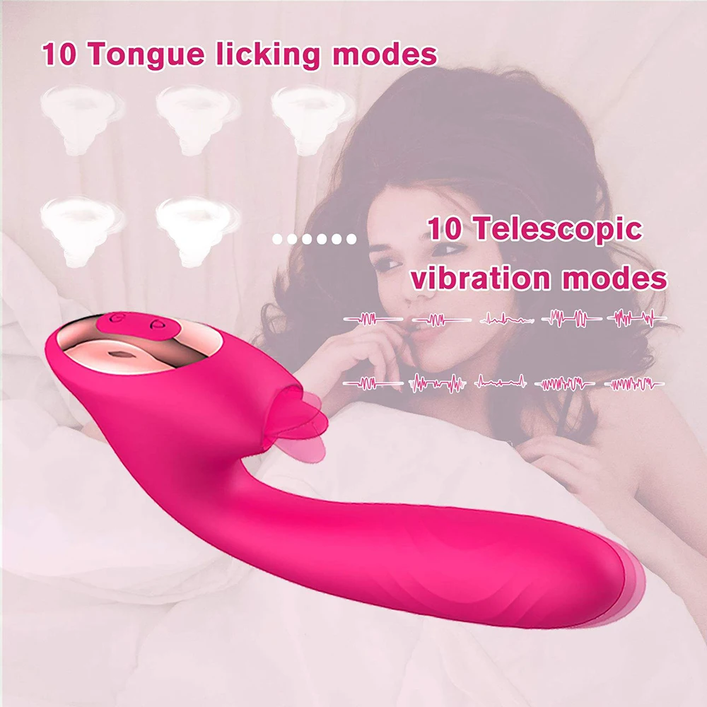 

2 In 1 Tongue Licking Stretching Vibrators For Female AV Clit Masturbation Massage Stick Dildo Anal Stimulator Women Sex Toys 18