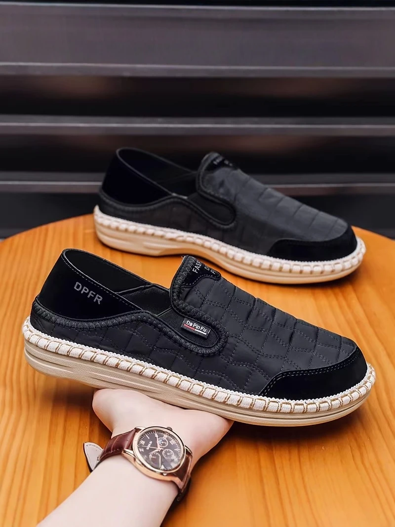 

Men's Casual Slip-On Shoes Breathable Soft Bottom Driving Wear-Resistant Summer New Style Beijing Old Cloth Shoes round Toe