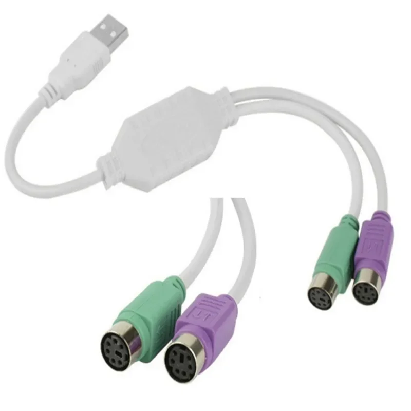 USB محول ذكر إلى 6 دبوس PS2 PS 2 أنثى ، محول Y-Splitter ، محول كابل ، مناسب لسطح المكتب ، لوحات المفاتيح ، الماسحات الضوئية