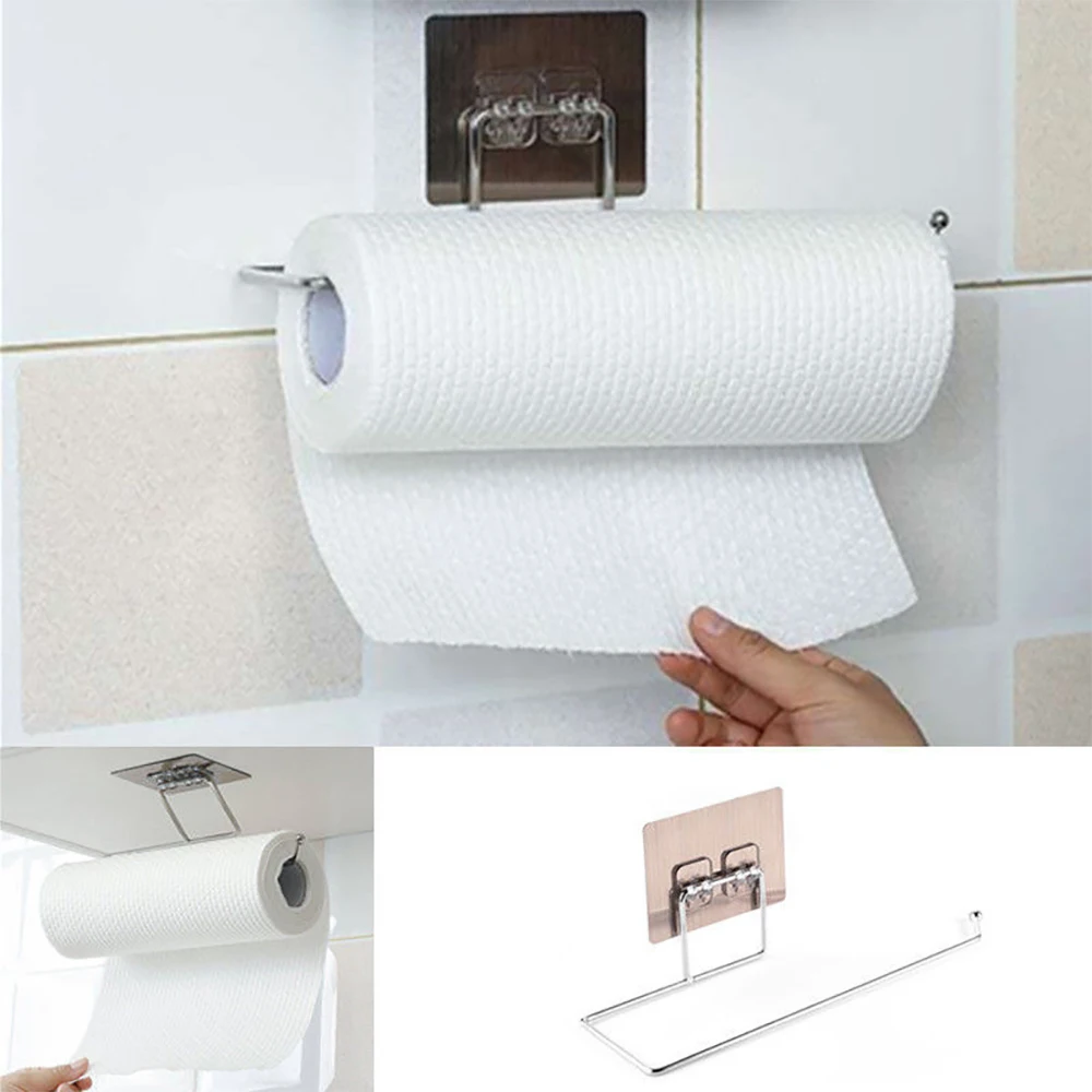 Kitchen Toilet Paper Holder Tissue Holder Hanging Bathroom Toilet Paper Holder Roll Paper Holder Towel Rack Storage Rack