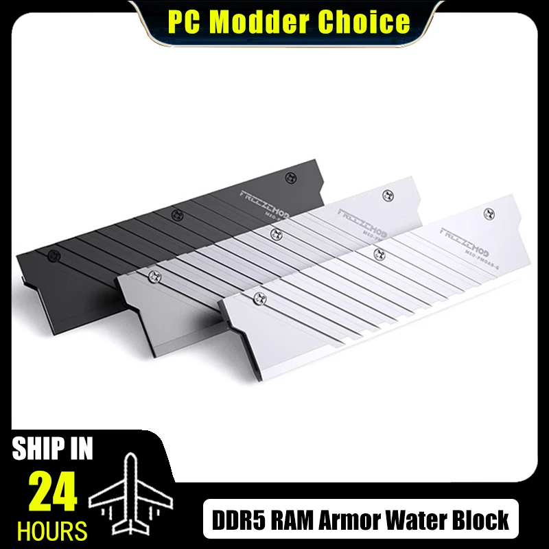 FREEZEMOD Memory Armor Water Block Cooling Used for DDR4 DDR5 RAM Vest Support Gen. 5th Heat Sink, 3 Colors MEO-PMOAB-G